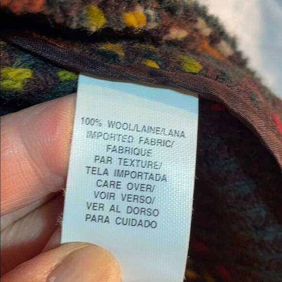 Anne Klein 20w brown gold plaid 💯wool like new - Picture 8 of 11